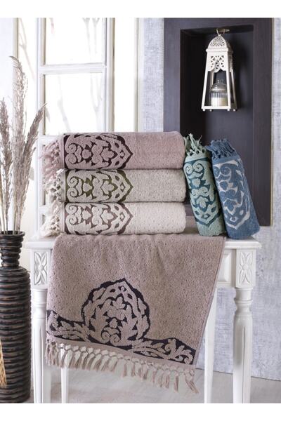 Şıkel Unisex Renkli 50x90 Saçaklı El Havlusu Seti