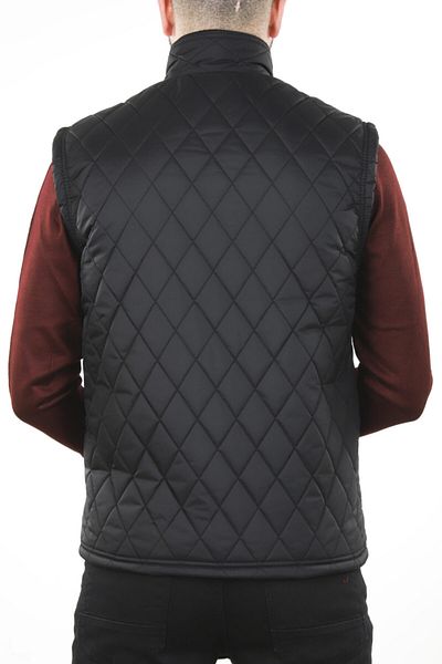 neowit Men's Black Comfortable Fit Quilted Puffer Vest with Pockets and Fleece Inside
