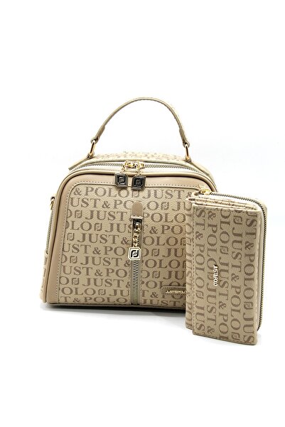 Just Polo Women's Mink Bag Wallet Combination
