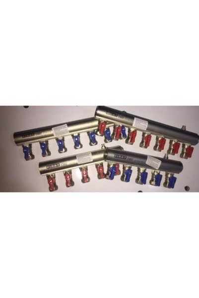 FIRAT 1’’ 5'li Mini Küresel Vanalı Kollektör (kırmızı-mavi) Takım