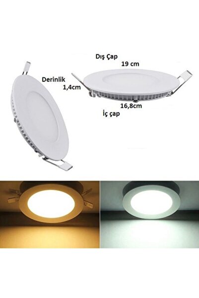 Cata Ct 5148 15w Panel Led Armatür Gün Işığı (6'')