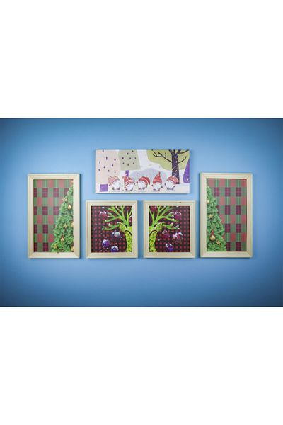 ÖZCANLAR ÇERÇEVE Wooden Frame Set and Decorative Products Design Handmade Products Gift Set Natural Wood