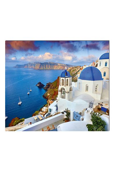 Olinpa 60X52 cm Glass Stove Back Protector Countertop Built-In Back Protector Cove