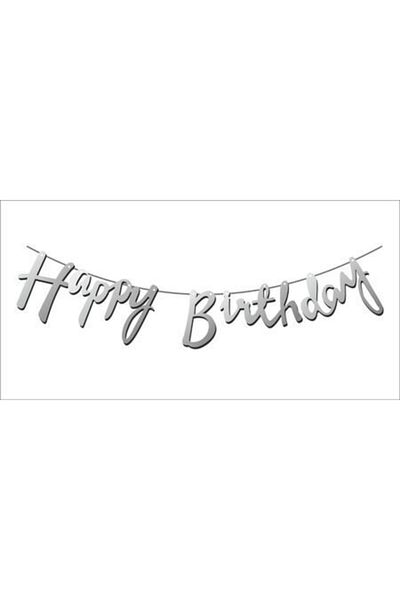 Acar Süs Happay Brithday Silver Uzar Text