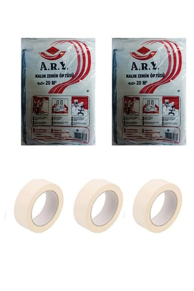 HMO Dizayn 10 M2 Thick Cover + 20 M2 Thick Cover + 3 Pieces 48 Mm Paper Tape
