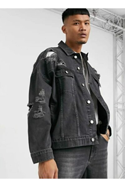 Hepsibitarz Kadın Erkek Unisex Siyah Asos Geniş Kalıp Boy Friend Jeans Denim ...