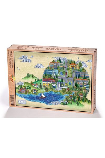 King Of Puzzle Türkiye Miniatures - Adapazarı - Nasuhi Hasan Çolpan Wooden Puzzle 1000 Pieces