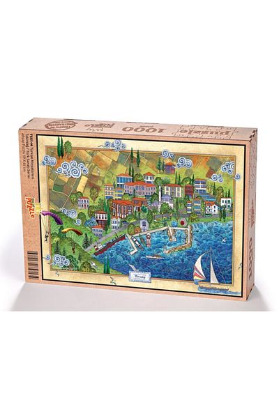 King Of Puzzle Türkiye Miniatures - Tekirdağ - Nasuhi Hasan Çolpan Wooden Puzzle 1000 Pieces