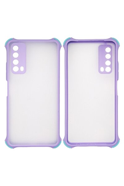Joyroom Huawei P Smart 2021 Montreal Crash Korumalı Silikon Kılıf Lila