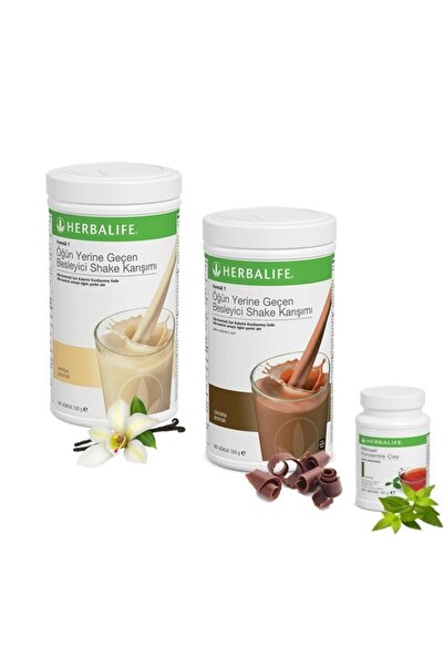 Herbalife Besleyici Shake Karışımı Formül 1 Çikolata 550g 1 Vanilya 550g 1 Kl...