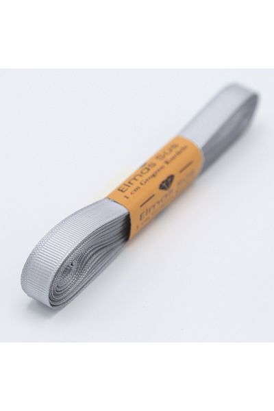 E Elmas Silver Grosgrain Ribbon (1cm 10m)