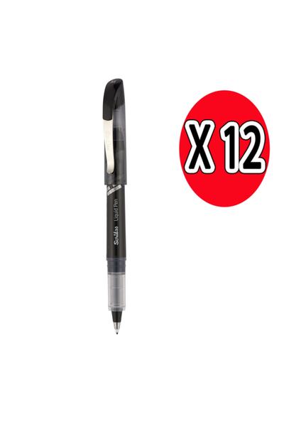 Scrikss Roller Kalem Liquid Pen Konik Uç Siyah Lp-68 12 Li