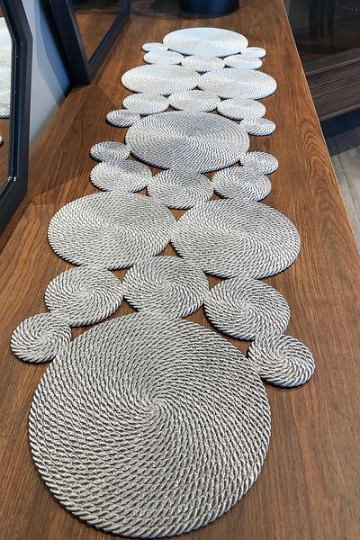 Natural Dowry Rustic Art - Τραπεζομάντηλο πολυτελείας 140x40cm Γκρι Χρώμα /τραπεζομάντιλο/ράνερ/δρομέας/σαλόνι,κουζίνα