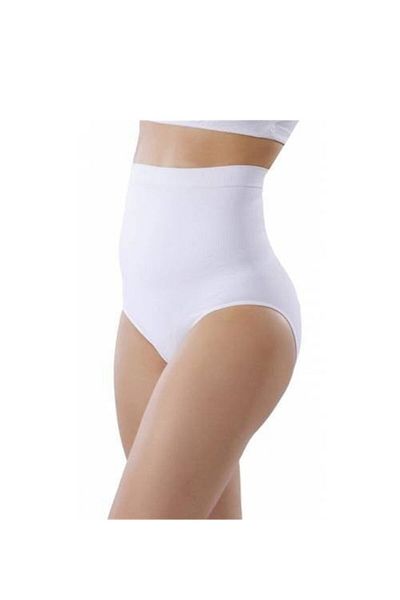 bejamonti Women's White Corset High Waist Panties