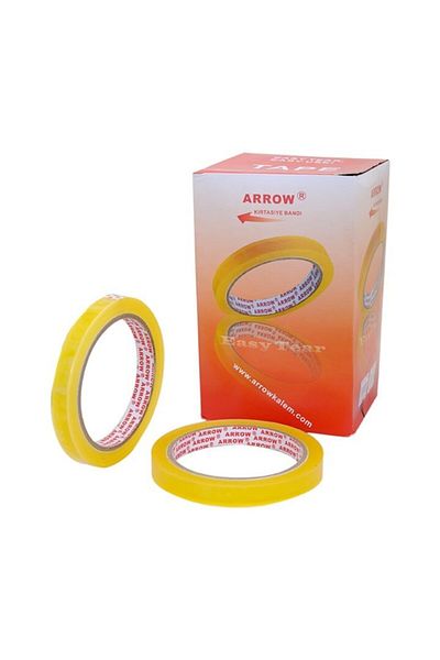 ARROW 12 mm X 66 Mt PP Stationery Tape - 1 Box / 12 Pieces