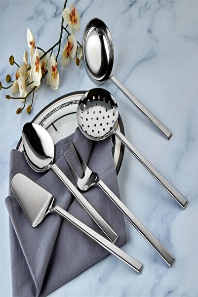 Bayev 77 Piece Serving Set 12 Person Fork and Spoon Set - Sadem