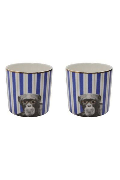 Porland Wild Life Monkey Glass 230cc 2-pack