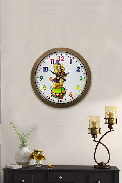 Kasva Concept Gift 36 cm Antique Metal Clown Wall Clock