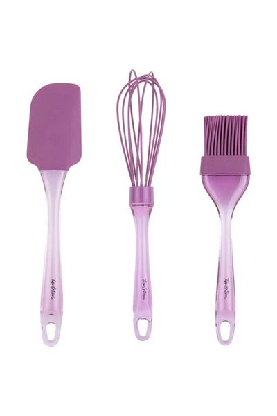 Tantitoni Cherry Colored Silicone 3 Piece Preparation Set