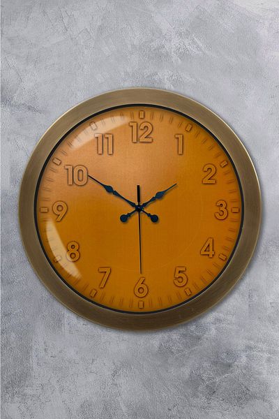 Kasva Concept Gift 36 cm Antique Metal Orange Wall Clock