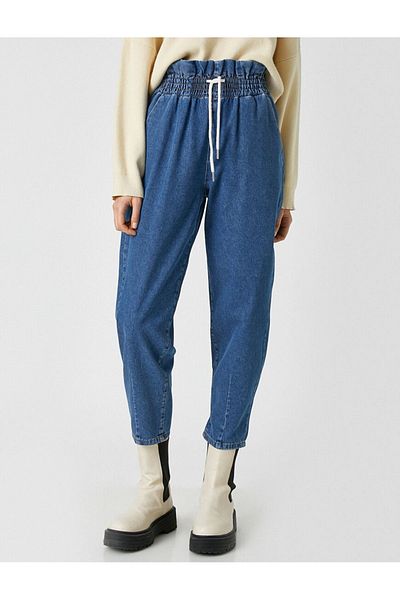 Koton Pantaloni de jeans pentru femei Indigo mediu 1yak47068md