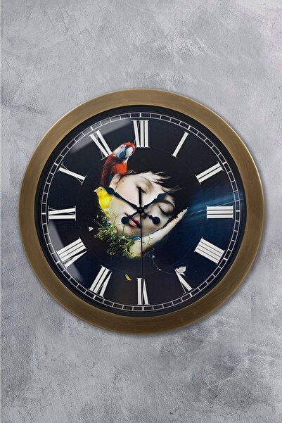 Platin Saat هدية ساعة حائط معدنية عتيقة للنوم مقاس 36 سم