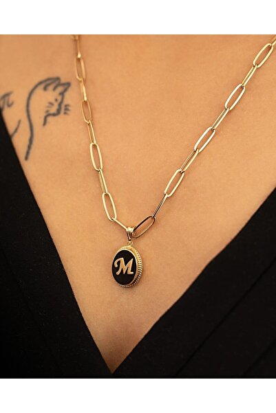 YAVUZ KUYUMCULUK Altın Ataç Zincir Harf Kolye