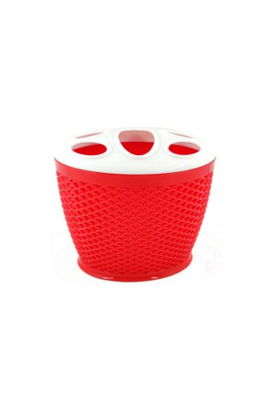 fafatara 5 Compartments Special Compartment Fish Back Patterned Toothbrush Holder for Red Toothpaste