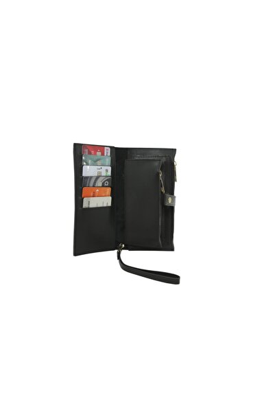 Ozka Leather Collection Жіночий гаманець з подвійною блискавкою - брелок у по...