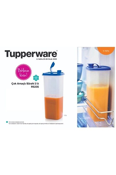 Tupperware Çok Amaçlı Sürahi 2 Lt - Mavi Kapak