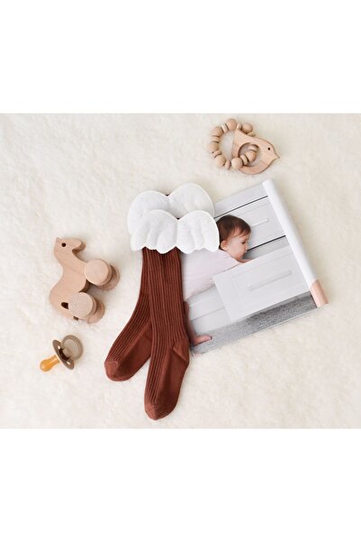 Little Ya Ya Love Baby Girl Brown Wing Socks