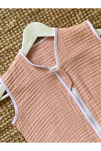 yorni Product Size 85cm, 6-18 Months, Summer and Seasonal 4 Layers Muslin Fabric Baby Kids Bag Sleeping Bag Pink