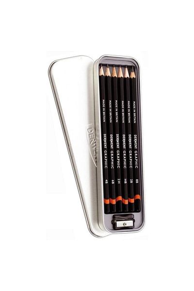 Derwent Graphic Graded Pen Set 6-Piece Tin Box
