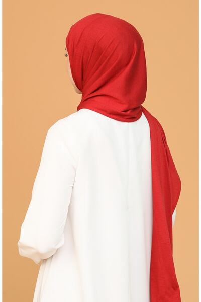 Afilva Women's Plain Combed Shawl Red