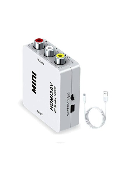 aogo Hdmi To Rca Görüntü Ve Ses Dönüştürücü Çevirici Hdmı In Av Out Converter Adaptör Lale Cvsb