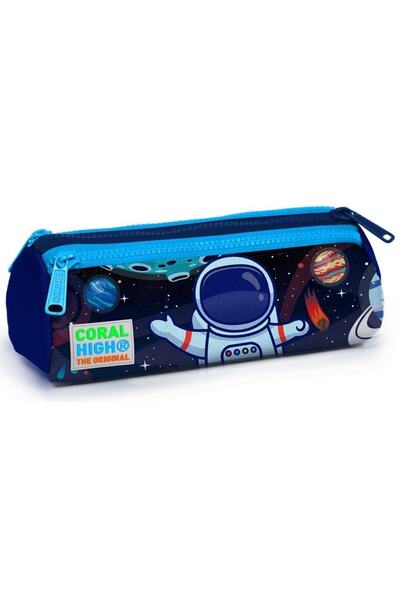 Coral High Primary School Backpack and Pen Holder Set - Blue Astronaut Printed