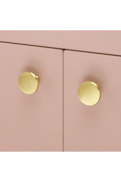 ARON (2 PCS) Metax Ilıca Button Handle Matte Gold Furniture Cloakroom Drawer Nightstand Cabinet Console Handle