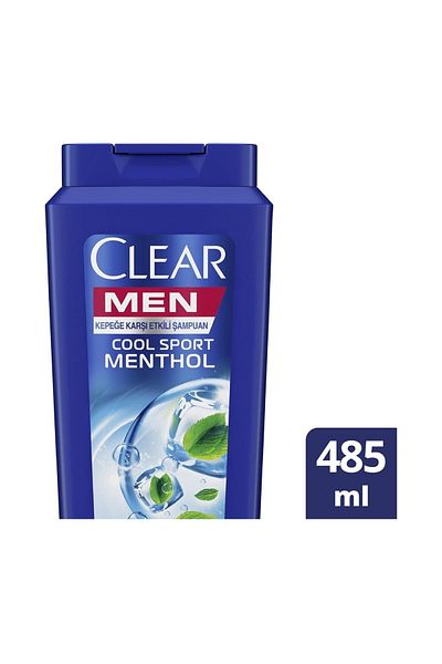 Clear Cool Sport Menthol 485 ml 3-Pack Anti-Dandruff Shampoo