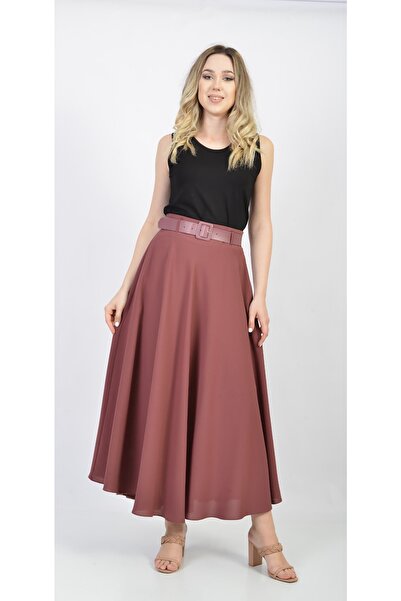 SORALLİNE تنورة واسعة بطول 100 سم مبطنة 779 إيتامين روز