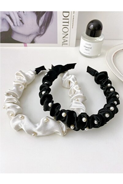 CSR AKSESUAR 2 броя комплект черно-бели диадеми с перли