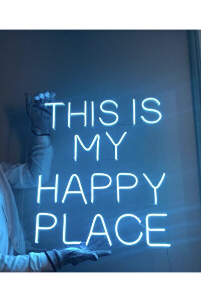 BMFSHOPPİNG This Is My Happy Place Neon Led Tabela