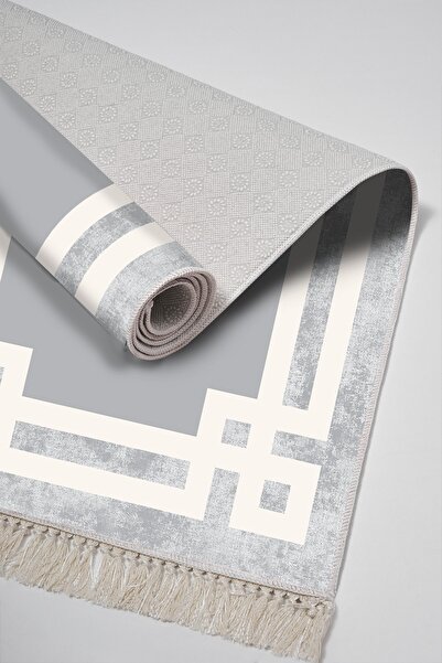 Alanur Home Eco Trend Djt Washable Non-Slip Base 3-Piece Bedroom Set 657m Modern Gray