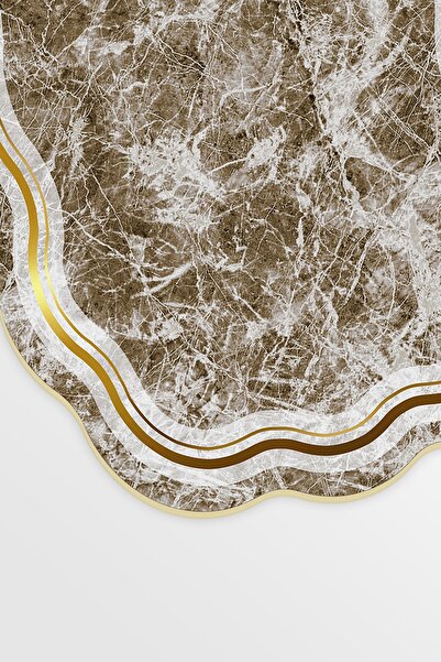 Alanur Home Laser Cut Djt 2-Piece Washable Non-Slip Base Bathroom Mat Toilet Seat Set with 203 Figures Beige