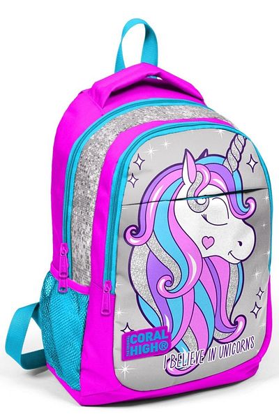 Yaygan Coral High Girl - Gray Unicorn School BacKpacK and Lunchbox