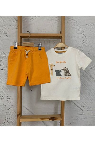 Pink Hippo Kids Safari Animal Patterned Children's Shorts Set