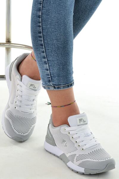 lumberjack Vendor Kadın / Erkek Beyaz Gri Sneaker Unisex Günlük Spor Ayakkabı