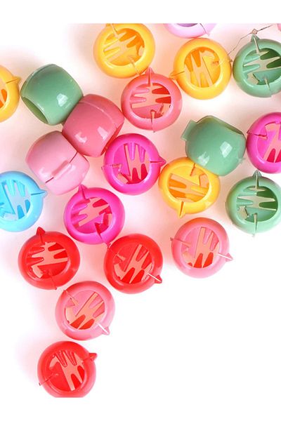 Zupimo Colored Plastic Children's Hair Braiding Beads - 12 Pieces