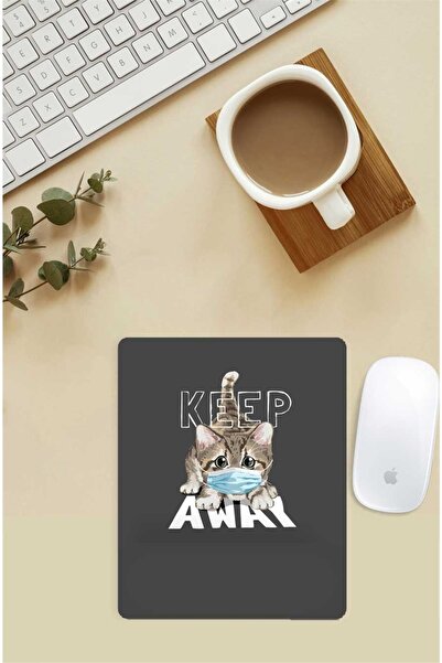 Gizeo Concept Mouse Pad cu model de pisică mască cu suport pentru încheietura...