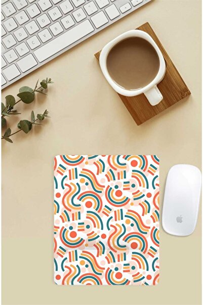 Gizeo Concept Mouse Pad cu model geometric cu suport pentru încheietura mâinii