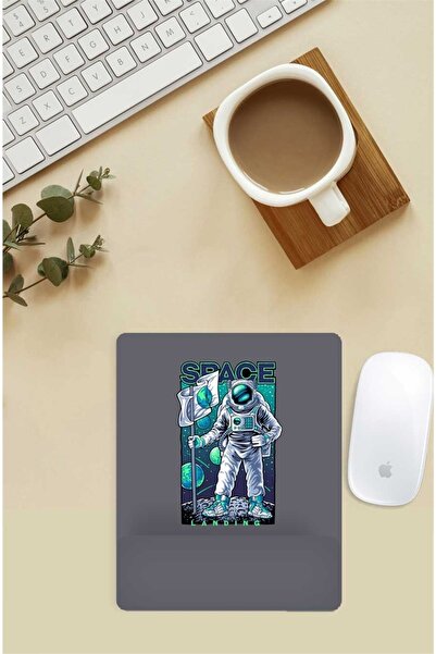 Gizeo Concept Mouse Pad cu model Space Landing cu suport pentru încheietura m...
